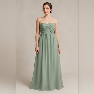 Bill Levkoff Elegant Strapless Mint Dress Size 12